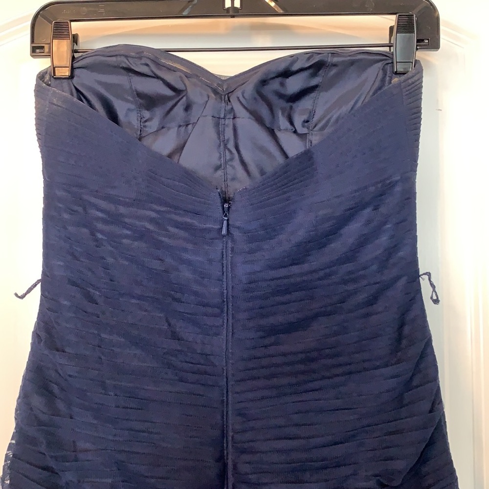 Js Collection Floor Length Tulle Strapless Navy G… - image 5